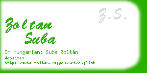 zoltan suba business card