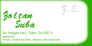 zoltan suba business card